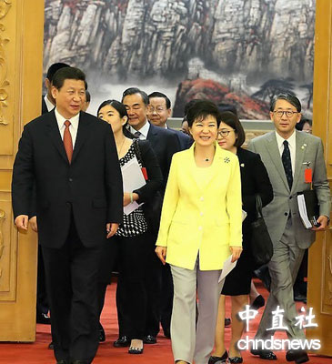 韩国新任总统朴槿惠应习近平的邀请访华