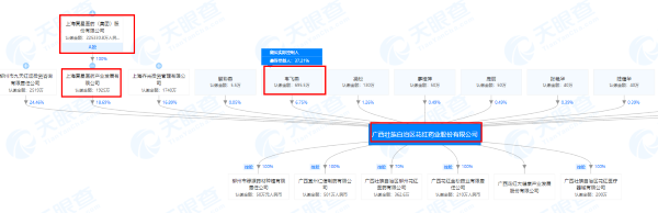 广西壮族自治区花红药业股份有限公司股权关系图部分内容(来源：天眼查) 